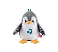 Fisher-Price - Pinguino Dolci Coccole, peluche sensoriale con musica e ali che si muovono, per il gioco interattivo da distesi sul pancino, giocattolo per bambini, 0+ anni, HNC10