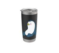 Pinguino e il cielo notturno Antartide Bicchiere termico in acciaio inox doppia parete