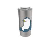Pinguino e il cielo notturno Antartide Bicchiere termico in acciaio inox doppia parete
