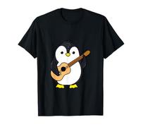 Pinguino Giocare Chitarra Maglietta