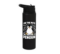 Pinguino, ho fatto la matematica La risposta è Penguin | Matematica divertente Stainless Steel Insulated Water Bottle