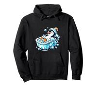 Pinguino In Vasca Da Bagno Con Cappello Felice Felpa con Cappuccio