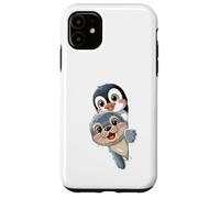 Pinguino Kawaii E Baby Seal Amici Per Bambini Custodia per iPhone 11