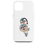 Pinguino Kawaii E Baby Seal Amici Per Bambini Custodia per iPhone 13