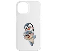 Pinguino Kawaii E Baby Seal Amici Per Bambini Custodia per iPhone 14