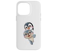 Pinguino Kawaii E Baby Seal Amici Per Bambini Custodia per iPhone 14 Pro Max