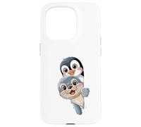 Pinguino Kawaii E Baby Seal Amici Per Bambini Custodia per iPhone 15 Pro