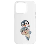 Pinguino Kawaii E Baby Seal Amici Per Bambini Custodia per iPhone 15 Pro Max
