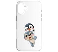 Pinguino Kawaii E Baby Seal Amici Per Bambini Custodia per iPhone 16 Plus