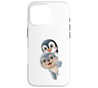 Pinguino Kawaii E Baby Seal Amici Per Bambini Custodia per iPhone 16 Pro