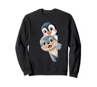 Pinguino Kawaii E Baby Seal Amici per Bambini Felpa