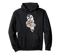 Pinguino Kawaii E Baby Seal Amici per Bambini Felpa con Cappuccio