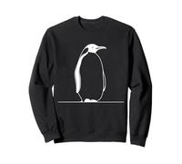 Pinguino Linea Grafica Amante Uccelli Felpa