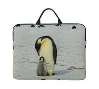 Pinguino madre e pinguino cucciolo, Custodia per laptop da 14 pollici, borsa per notebook, custodia per laptop, valigetta con maniglia