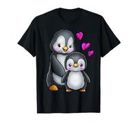 Pinguino Mamma Madre Bambino Nonna Nipote Inverno Maglietta