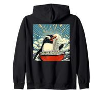 Pinguino mangia zuppa di noodle, Giappone, ramen Felpa con Cappuccio
