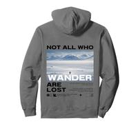 Pinguino Meme But Why Montagna Not all Who Wander Are Lost Felpa con Cappuccio