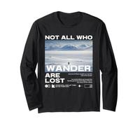 Pinguino Meme But Why Montagna Not all Who Wander Are Lost Maglia a Manica