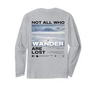 Pinguino Meme But Why Montagna Not all Who Wander Are Lost Maglia a Manica