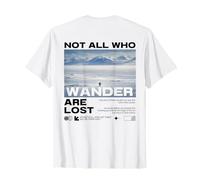 Pinguino Meme But Why Montagna Not all Who Wander Are Lost Maglietta