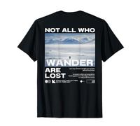 Pinguino Meme But Why Montagna Not all Who Wander Are Lost Maglietta