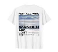 Pinguino Meme But Why Montagna Not all Who Wander Are Lost Maglietta