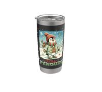 Pinguino Polar Winter Wonderland Cappello Sciarpa Guanti Retro Bicchiere termico in acciaio inox doppia parete