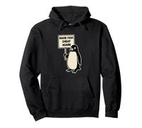 Pinguino protestante divertente con un segno rendere il pesce di nuovo economico Felpa con Cappuccio