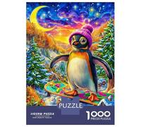 Pinguino Puzzle 1000 Pezzi, Jigsaw Puzzle Difficili Per Adulti E Ragazzi Dai 14 Anni in Su, Home Giochi Puzzle 52x38cm/1000pcs