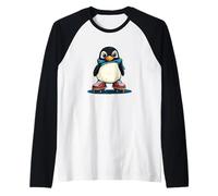 Pinguino Rotoli in Stile per un Momento Divertente Maglia con Maniche Raglan
