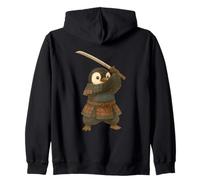 Pinguino Samurai con Katana Spada Lotta Arte Felpa con Cappuccio