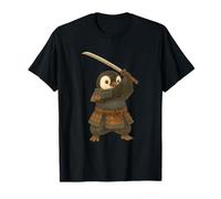 Pinguino Samurai con Katana Spada Lotta Arte Maglietta