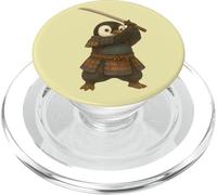 Pinguino Samurai con Katana Spada Lotta Arte PopSockets PopGrip per MagSafe