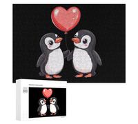 Pinguino San Valentino Puzzle per adulti Famiglia Attività Giochi Home Decor Puzzle 300 PCS