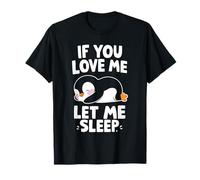 Pinguino Se mi ami fammi dormire, camicia da notte, pinguini Maglietta
