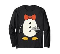 Pinguino Smoking Costume Waiter Server Pesce Halloween Kids Maglia a Manica