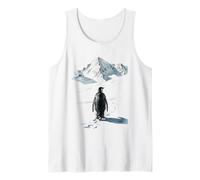 Pinguino Solitario Che Marcia Verso la Montagna disorientato ma perché Canotta