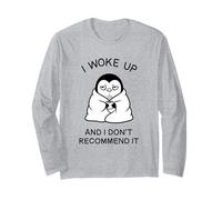 Pinguino Stanco Mi Sono Svegliato e Non Lo Consiglio w caffè Maglia a Manica