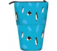Pinguino Telescopico Matita Cancelleria Astuccio Portapenne con Chiusura a Cerniera per Donne Uomini Ragazzi Ragazze Animale Antartico Simpatico Cartone Animato Animale Ombra Ripeti Corpo Amor