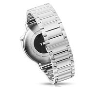 Pinhen 22 mm Quick Release Watch Silicone milanese Acciaio Inossidabile Cinturino di Ricambio in Pelle per Samsung Gear S3, Pebble Time, Moto 360, LG G Watch, ASUS ZenWatch, Ticwatch Butterfly Silver