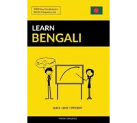 Pinhok Languages Learn Bengali - Quick / Easy / Efficient (Tascabile)