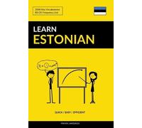 Pinhok Languages Learn Estonian - Quick / Easy / Efficient (Tascabile)