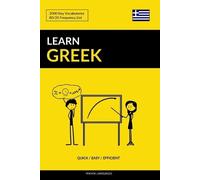 Pinhok Languages Learn Greek - Quick / Easy / Efficient (Tascabile)