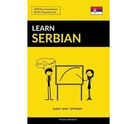 Pinhok Languages Learn Serbian - Quick / Easy / Efficient (Tascabile)