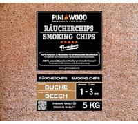 PINI 5 kg di trucioli per affumicatura in faggio, 1-3 mm, 18 litri