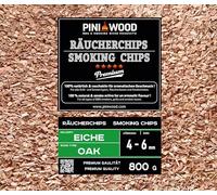 PINI 800 g di trucioli per affumicatura di quercia, 4-6 mm