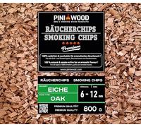PINI 800 g di trucioli per affumicatura di quercia, 6-12 mm