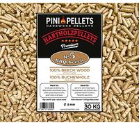 PINI Pellet di legno duro 100% faggio № 5 BBQ Beech 30 kg pellet per barbecue affumicare, riscaldamento
