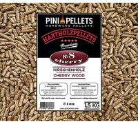 PINI Pellet per barbecue № 8, ciliegia, 1,5 kg, per barbecue, affumicare, affumicare