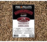 PINI Pellets № 8 Ciliegio 10 kg Pellets di legno duro per barbecue, affumicatura e griglia